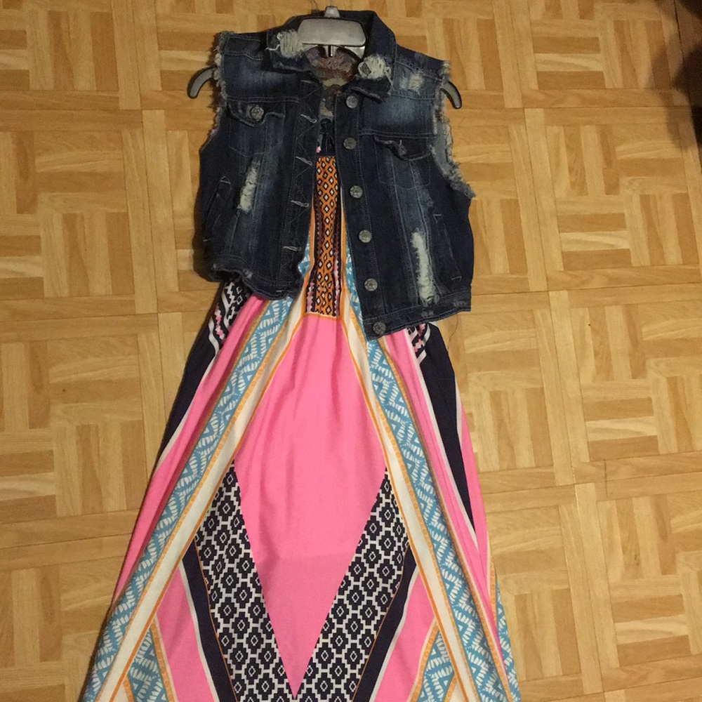 Pink maxi dress